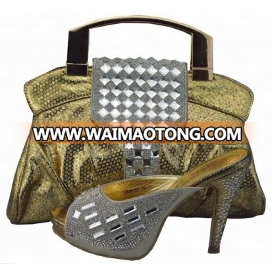 Promotions Price shoes and bags to match Best quality Italian bridal shoes matching bags SHOE And Bags set