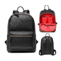 Black PU Leather Baby Diaper Mummy Bag Unisex Maternity Backpack