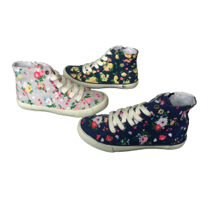 Customized Fashion High Top Kids Canvas Shoe